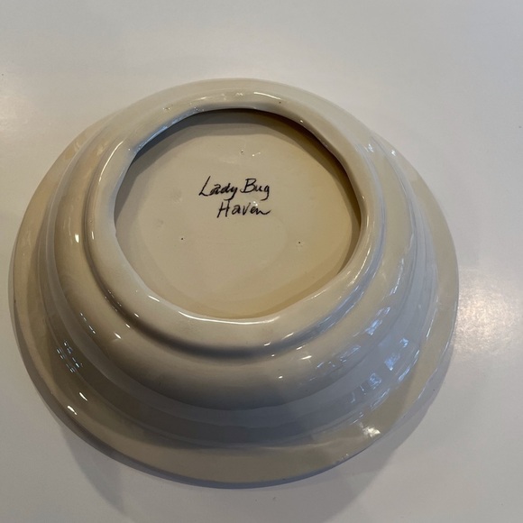 Adorable Handmade Pottery Bowl - “Lady Bug Haven” - Picture 7 of 9